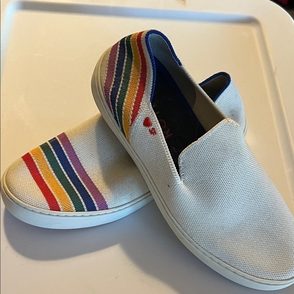 Rothy's Pride Sf Rainbow Slip On Sneakers::Rare::Sz 8::
